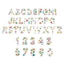 Floral Resin Uppercase Letters and Numbers from Hope Education